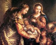 GUARDI, Gianantonio Holy Family with St John the Baptist and St Catherine gu oil painting reproduction